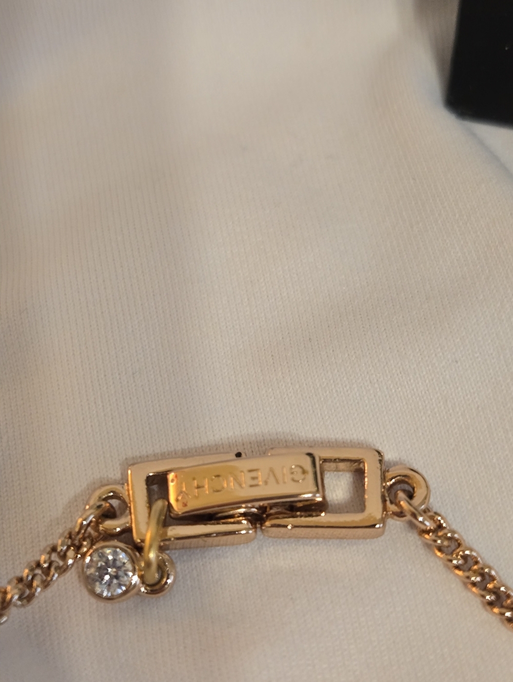 Givenchy Gold Crystal Teardrop Earrings with Matching Station Bracelet - Picture 8 of 12